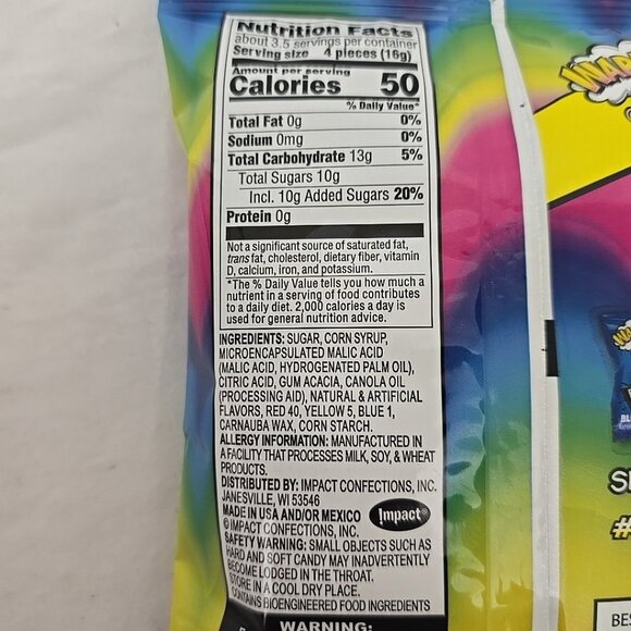 Lot Of 3 WARHEADS 2 Oz Bags Sour Sweet Fruity-HARD CANDY Extreme Sour - Picture 4 of 5